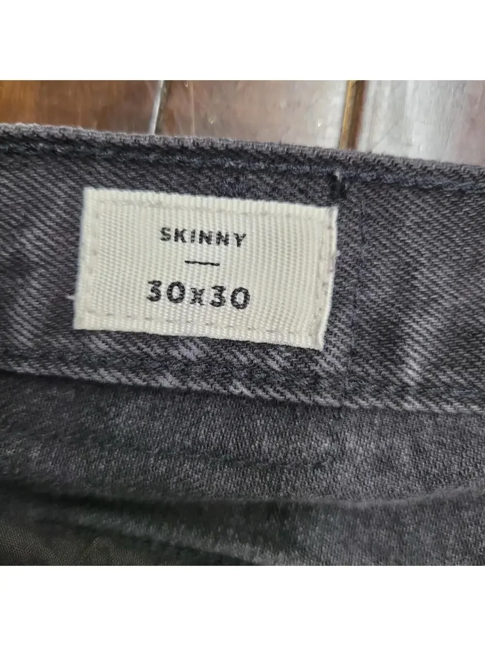PacSun Jeans Men's 30x30 Black Dark Wash Stacked Distroyed Skinny Jeans